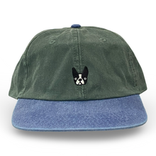 Load image into Gallery viewer, ‘Bonnie’ Boston Terrier hat - blue/green
