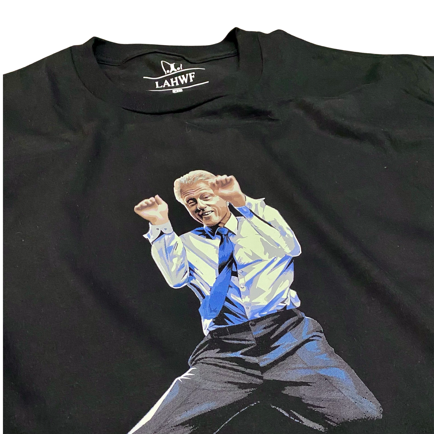 bill clinton dancing on a t-shirt